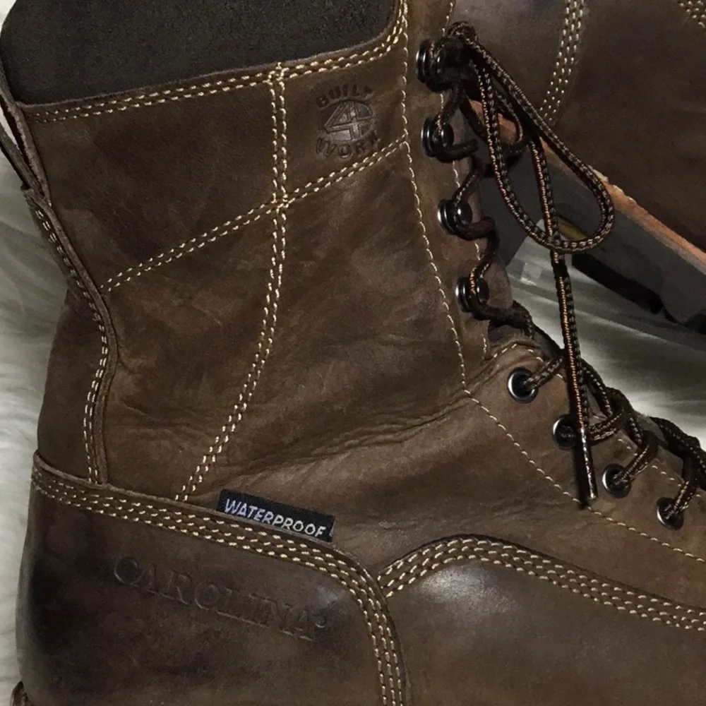 Carolina CA7522 Men’s Birch 8” Composite Toe Logger Boots, Brown, 13